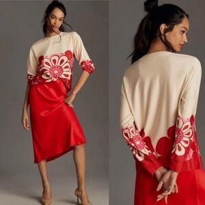 Farm Rio Large by Anthropologie Farm Rio x Anthropologie Printed Sweater